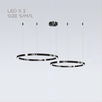 CRUISE BLACK Ring Chandelier by Lampadom - detail view