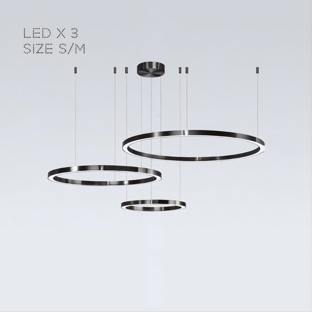 CRUISE BLACK Ring Chandelier by Lampadom - scale reference