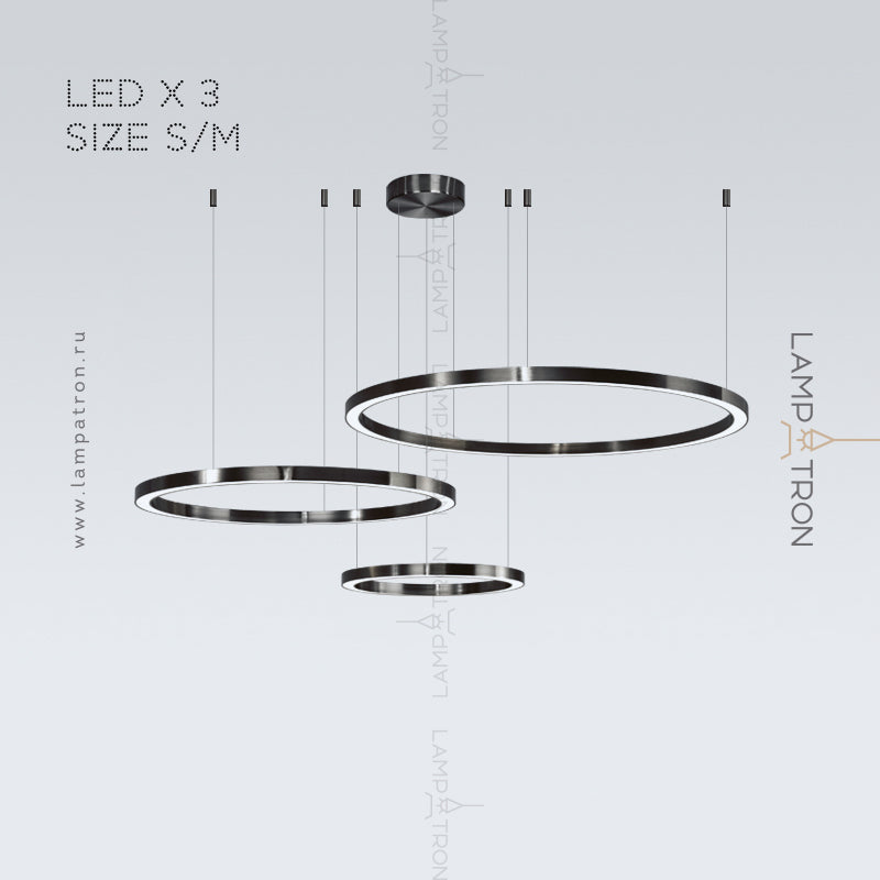 CRUISE BLACK Ring Chandelier by Lampadom - ambient shot