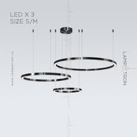 CRUISE BLACK Ring Chandelier by Lampadom - ambient shot