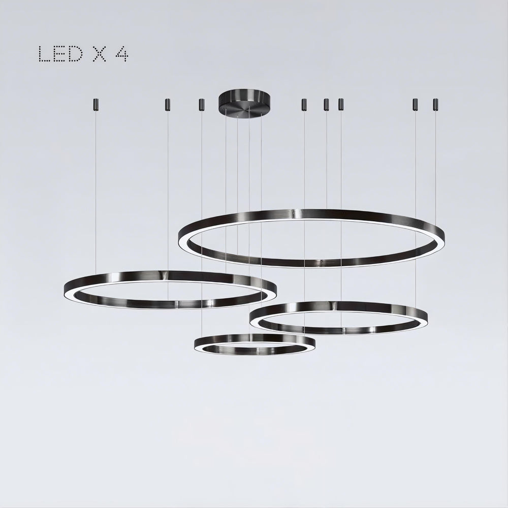 CRUISE BLACK Ring Chandelier by Lampadom - close-up