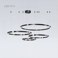 CRUISE BLACK Ring Chandelier by Lampadom - ambient shot