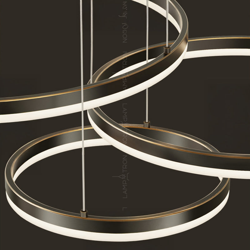 CRUISE BLACK LUX Ring Chandelier by Lampadom - angle view