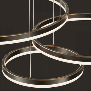 CRUISE BLACK LUX Ring Chandelier by Lampadom