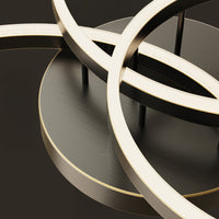 CRUISE BLACK LUX Ring Chandelier by Lampadom - side view