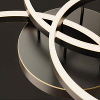 CRUISE BLACK LUX Ring Chandelier by Lampadom - close-up