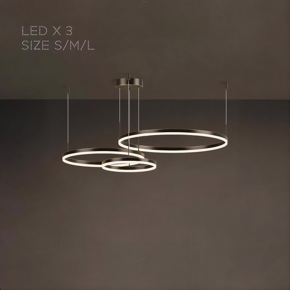 CRUISE BLACK LUX Ring Chandelier by Lampadom - angle view