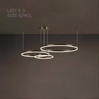 CRUISE BLACK LUX Ring Chandelier by Lampadom - angle view