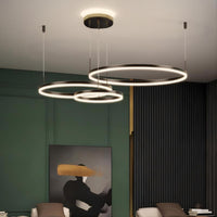 CRUISE BLACK LUX Ring Chandelier by Lampadom - top view