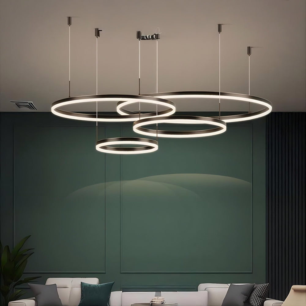 CRUISE BLACK LUX Ring Chandelier by Lampadom - ambient shot
