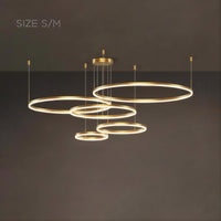 CRUISE LUX Ring Chandelier by Lampadom - scale reference