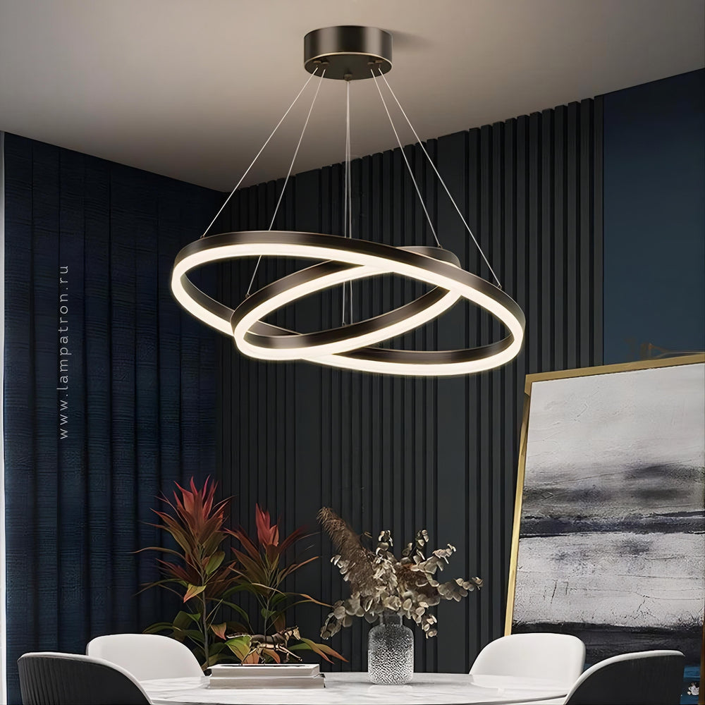 CRUISE MORE LUX Ring Chandelier by Lampadom - angle view