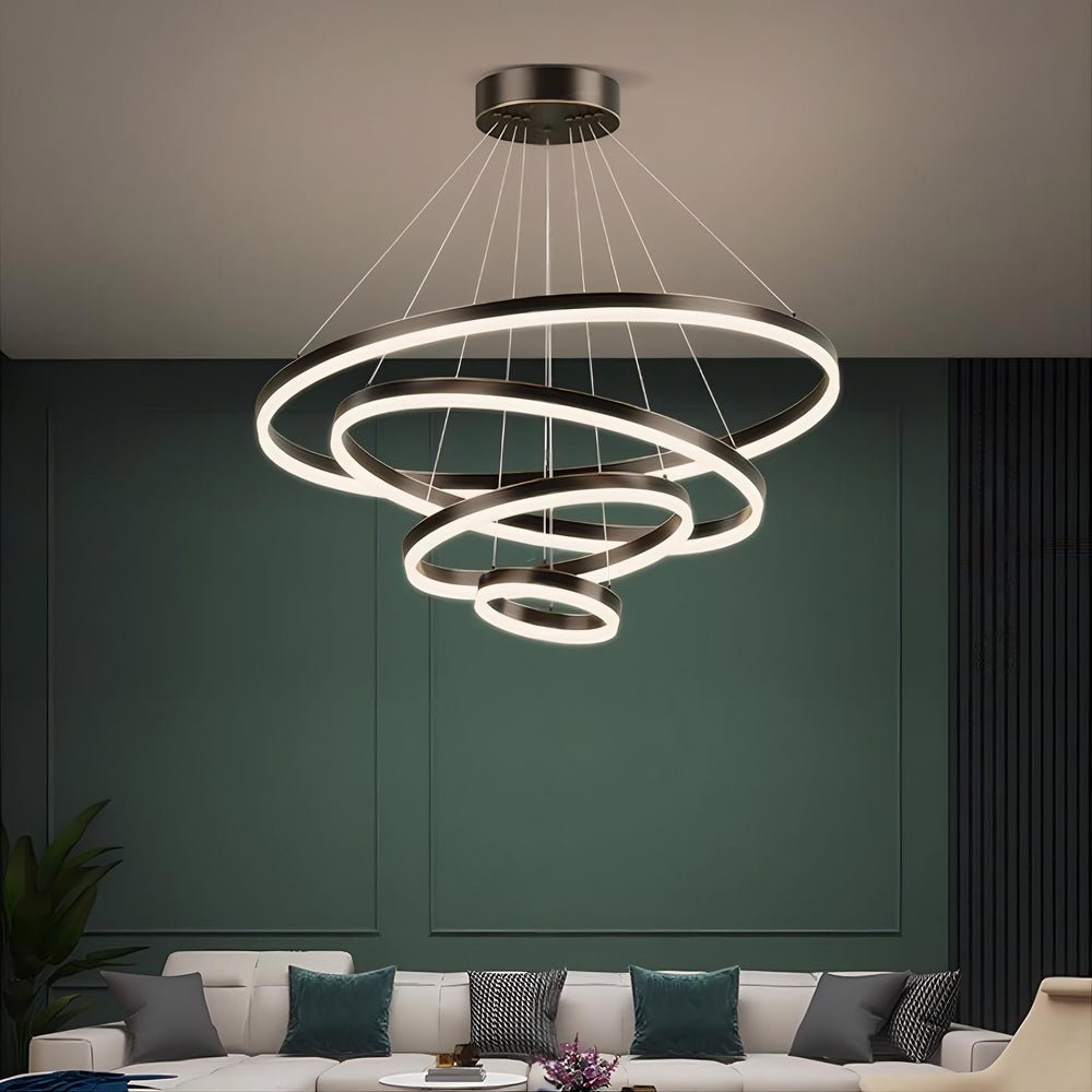CRUISE MORE LUX Ring Chandelier by Lampadom - scale reference