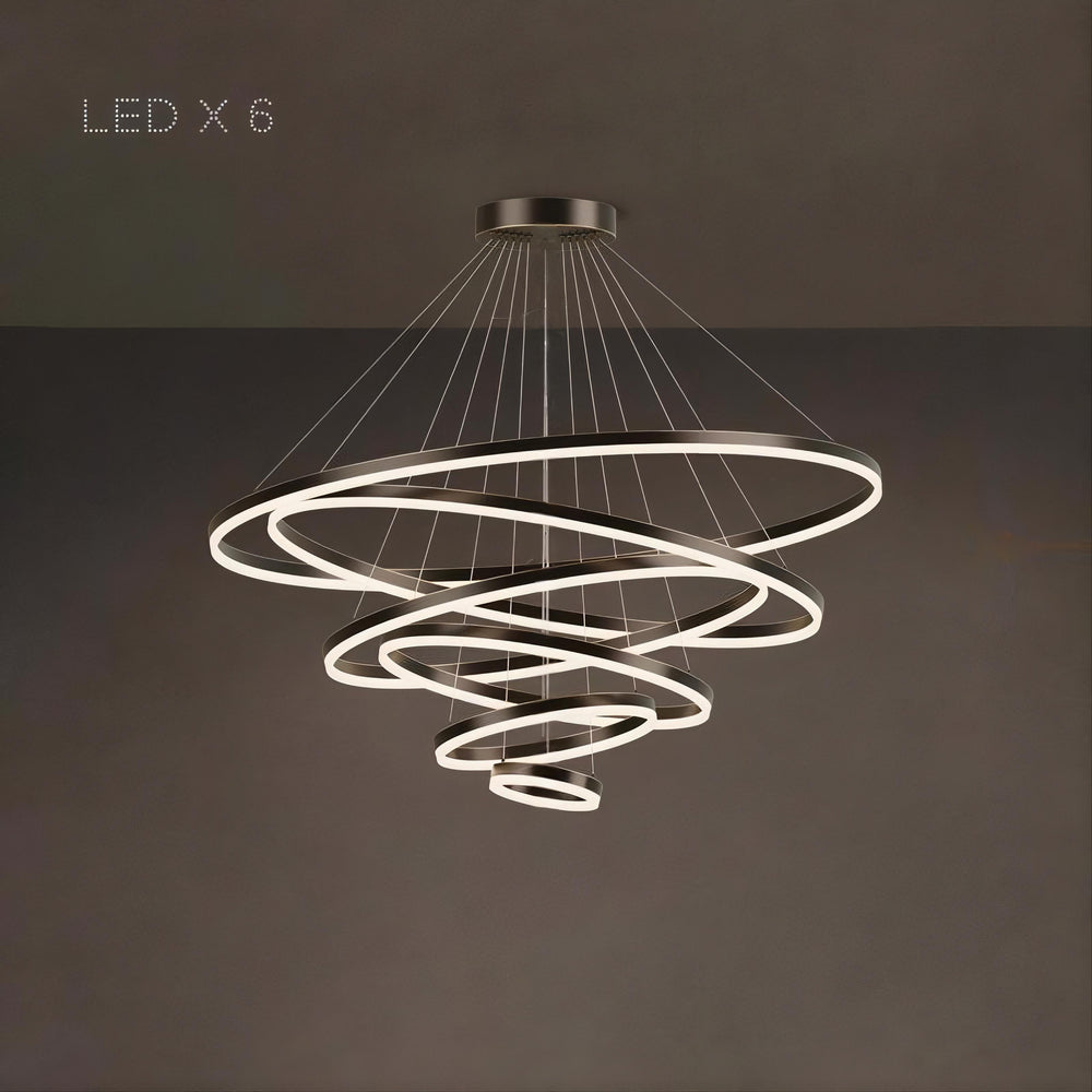 CRUISE MORE LUX Ring Chandelier by Lampadom - side view