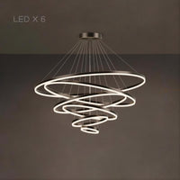 CRUISE MORE LUX Ring Chandelier by Lampadom - side view