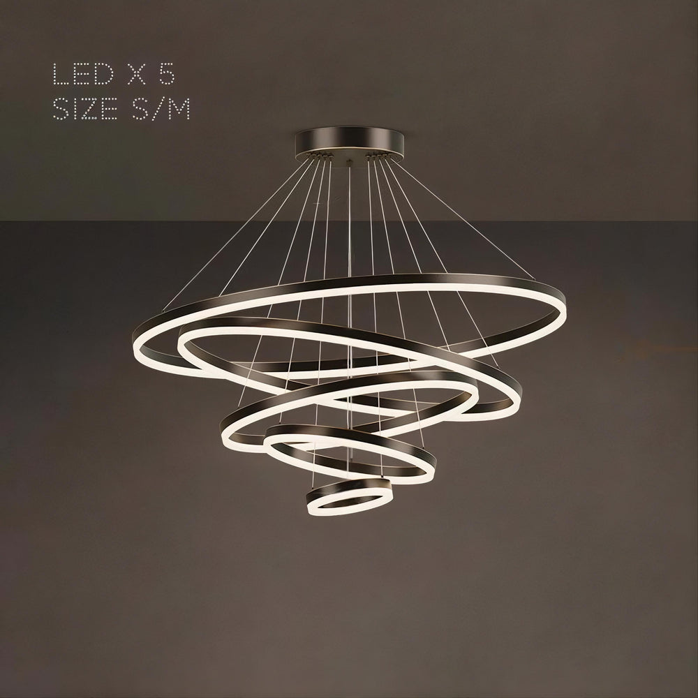 CRUISE MORE LUX Ring Chandelier by Lampadom - angle view