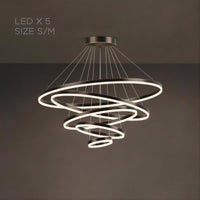 CRUISE MORE LUX Ring Chandelier by Lampadom - angle view