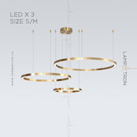 CRUISE Ring Chandelier by Lampadom - scale reference