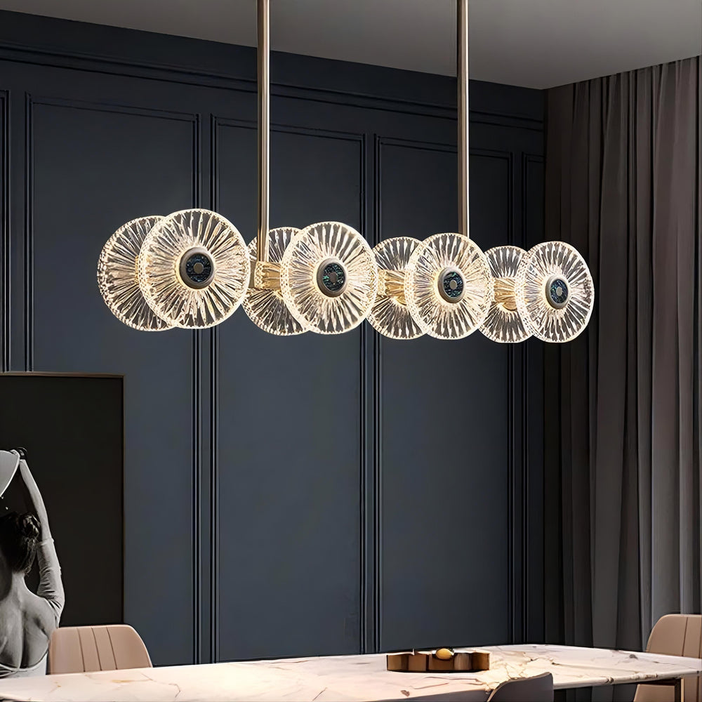 DAMIANA Linear Chandelier by Lampadom - top view