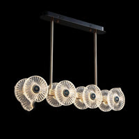 DAMIANA Linear Chandelier by Lampadom - close-up