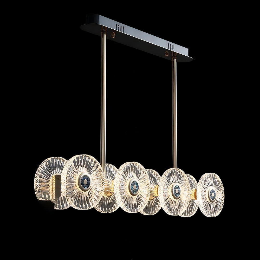 DAMIANA Linear Chandelier by Lampadom - side view