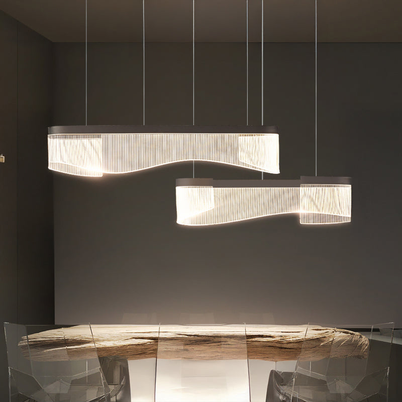 DANELIUS DUO Linear Chandelier by Lampadom - angle view