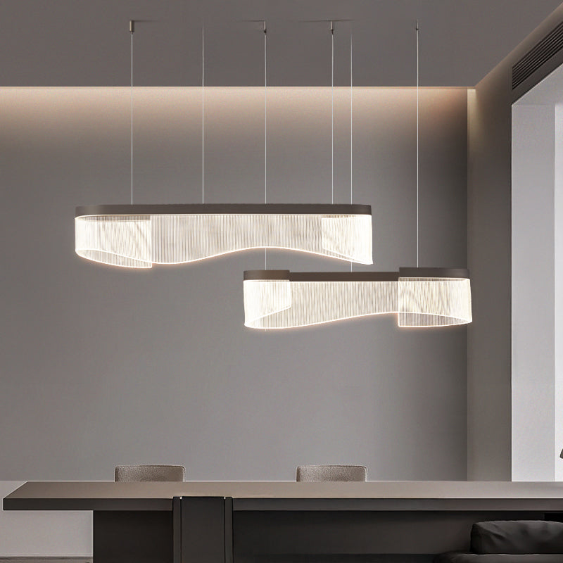 DANELIUS DUO Linear Chandelier by Lampadom - side view