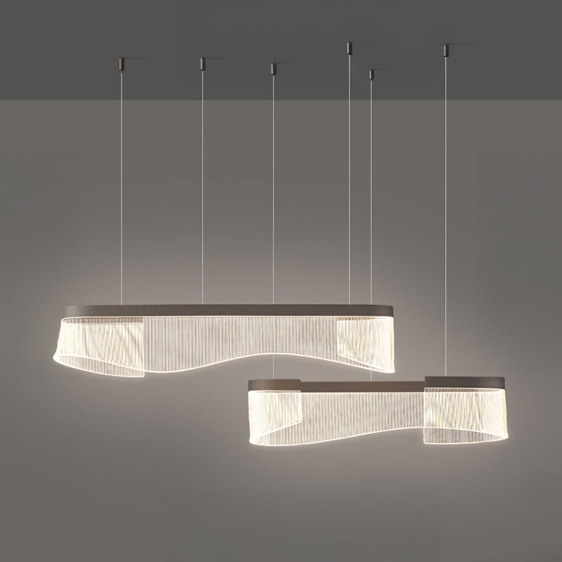 DANELIUS DUO Linear Chandelier by Lampadom - close-up