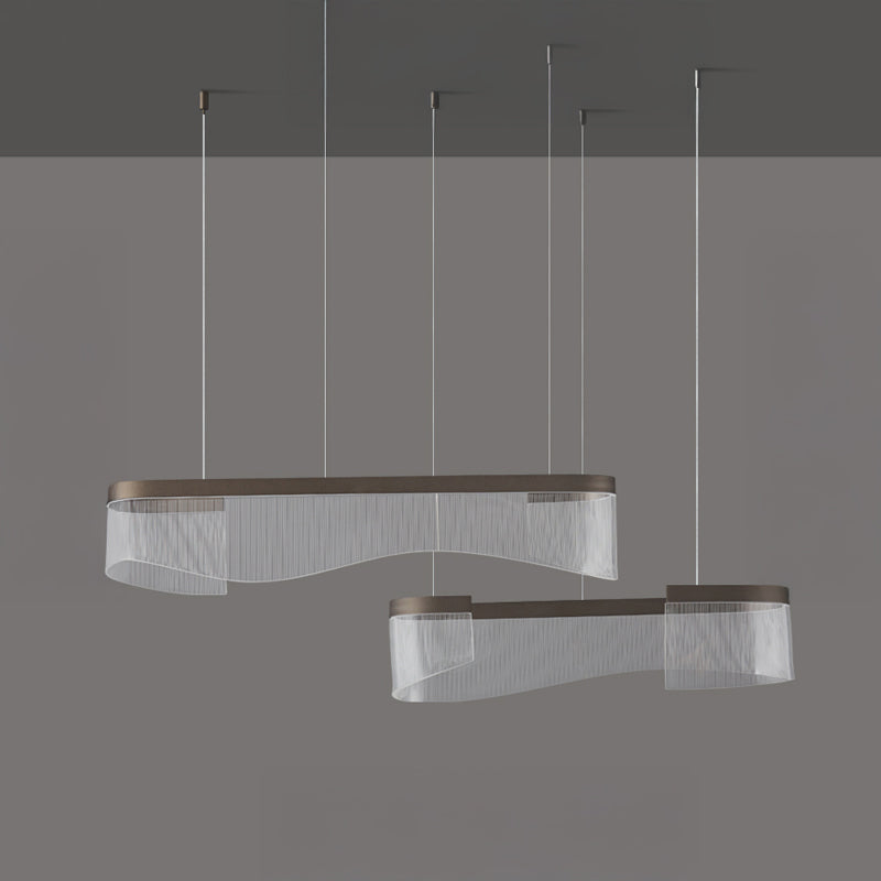 DANELIUS DUO Linear Chandelier by Lampadom - detail view