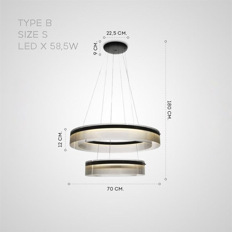 DANKERT Ring Chandelier by Lampadom - side view