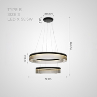 DANKERT Ring Chandelier by Lampadom - side view