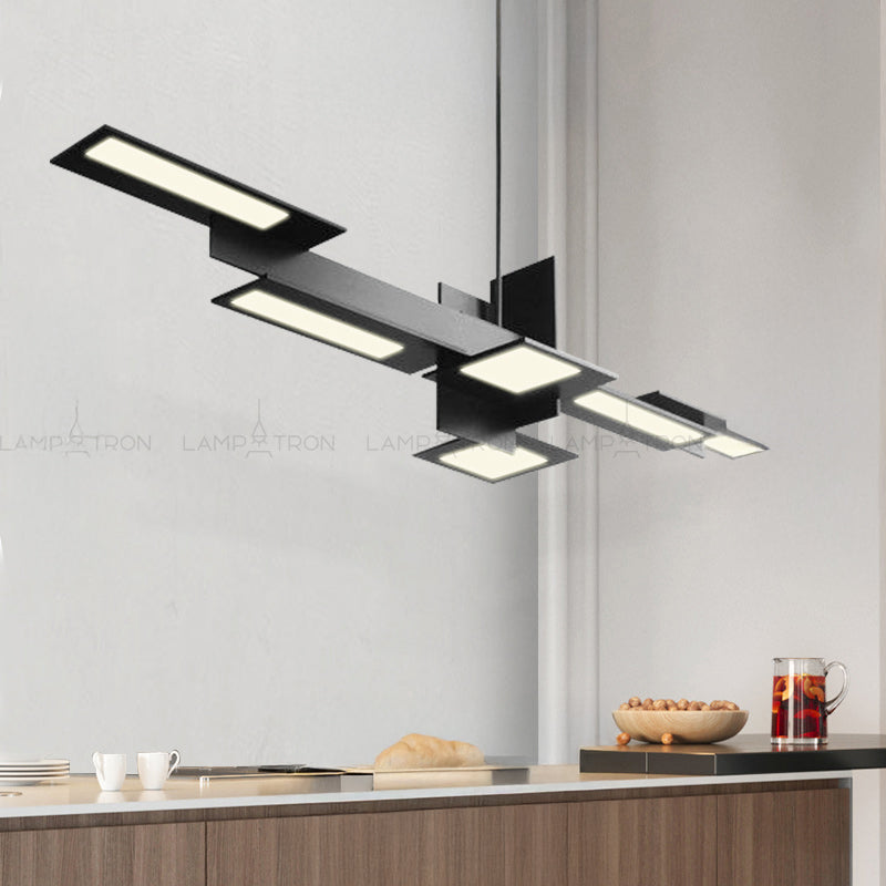 DEGAS Linear Chandelier by Lampadom - scale reference