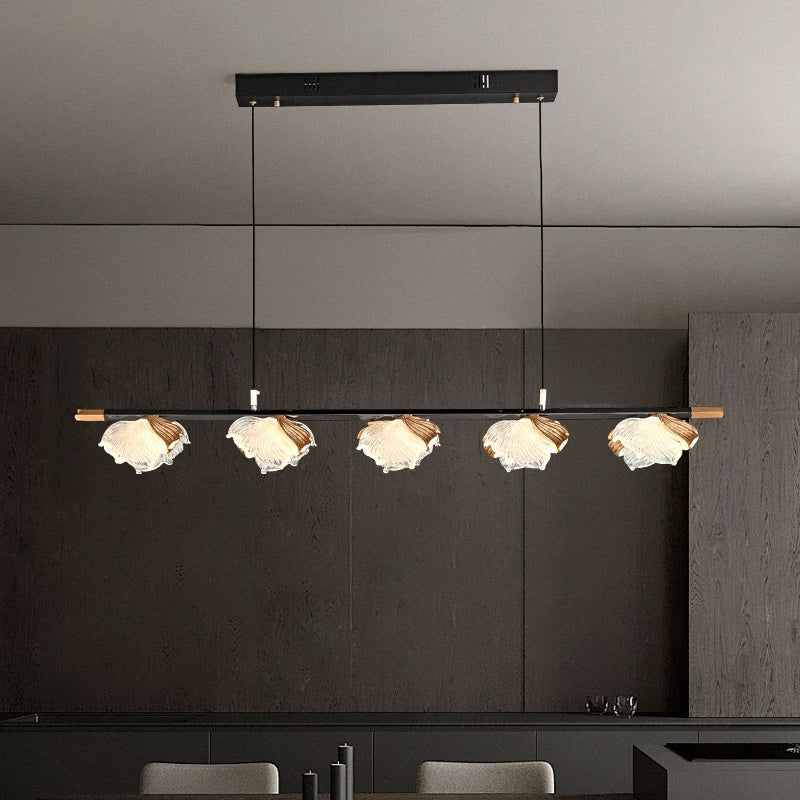 AUBREY L Linear Chandelier by Lampadom - close-up