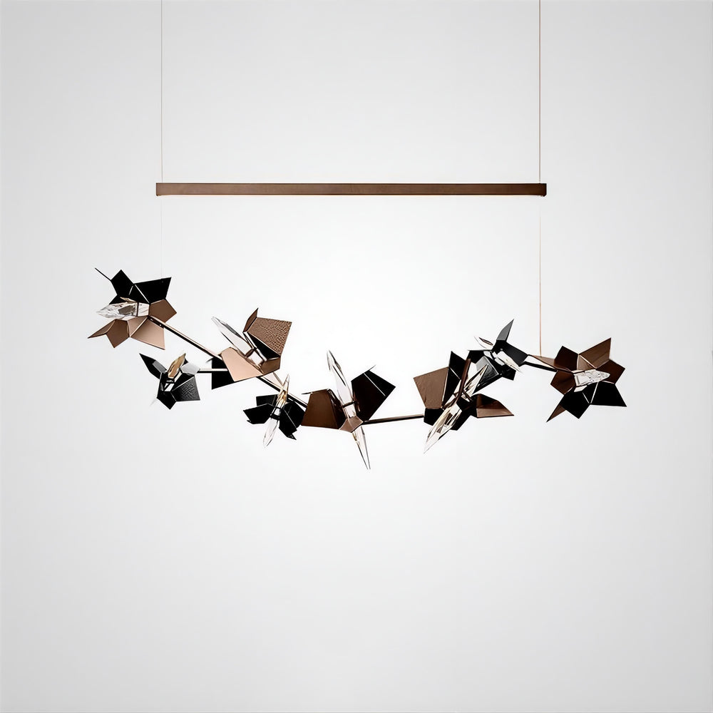 BERGAMO Linear Chandelier by Lampadom - close-up