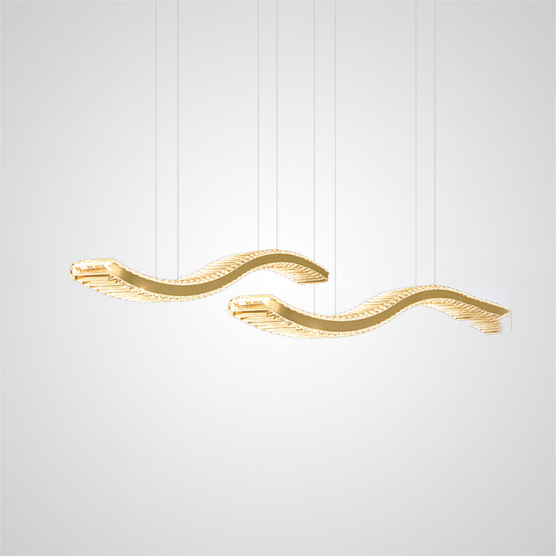 BERTOLDA W DUO Linear Chandelier by Lampadom - close-up
