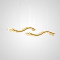 BERTOLDA W DUO Linear Chandelier by Lampadom - close-up