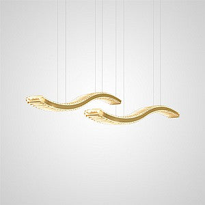 BERTOLDA W DUO Linear Chandelier by Lampadom