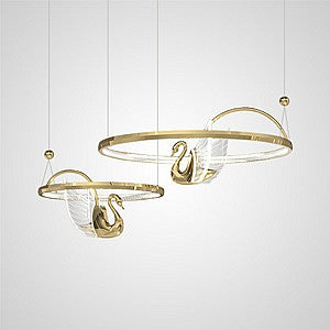 BIRDIE LUX Ring Chandelier by Lampadom