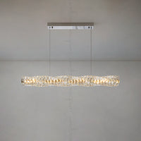 CARE Linear Chandelier by Lampadom - side view