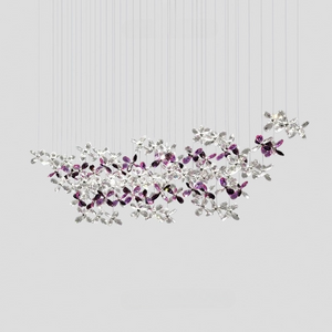 CHARA AMETHYST long chandelier by Lampadom