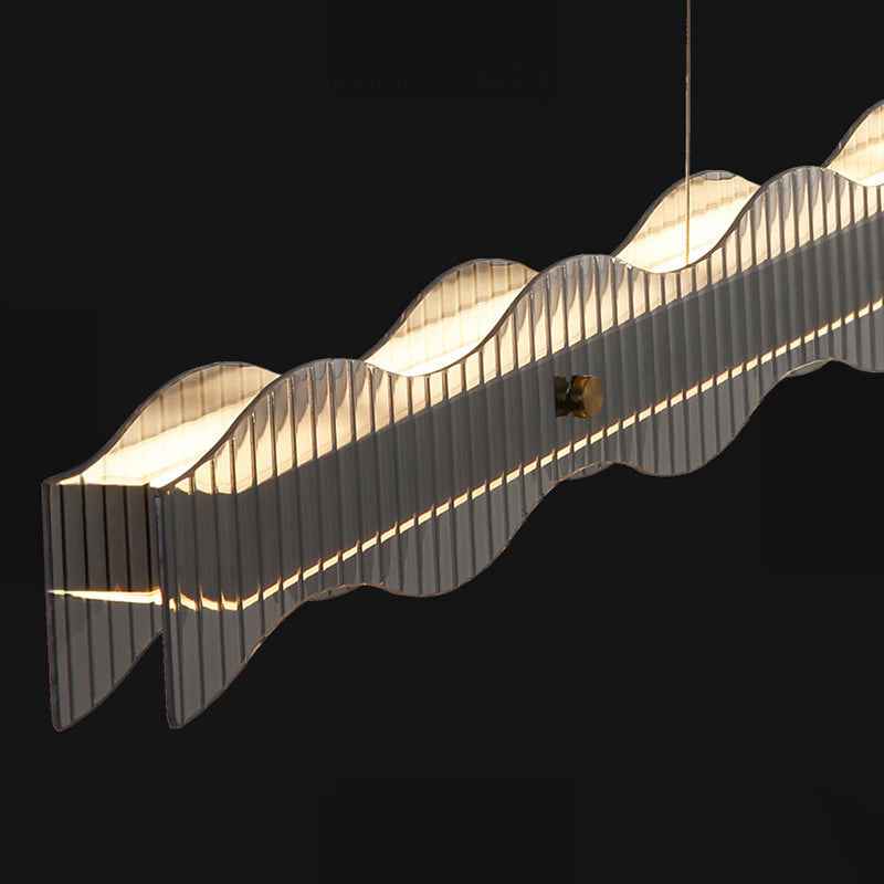 CHIFFA WAVE L Linear Chandelier by Lampadom - scale reference