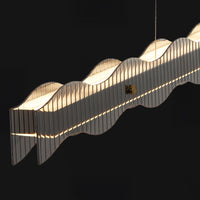 CHIFFA WAVE L Linear Chandelier by Lampadom - scale reference