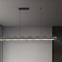 CHIFFA WAVE L Linear Chandelier by Lampadom - detail view