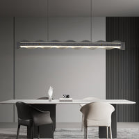 CHIFFA WAVE L Linear Chandelier by Lampadom - close-up