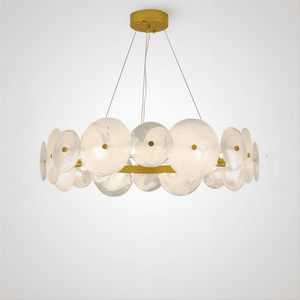 CLARA WHITE Ring Chandelier by Lampadom