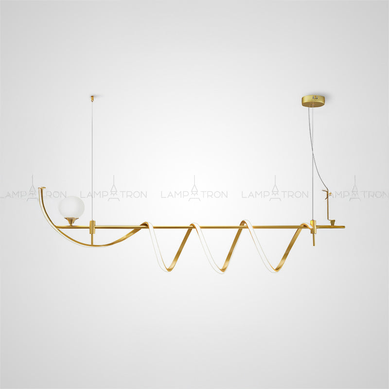 COURT Linear Chandelier by Lampadom - scale reference