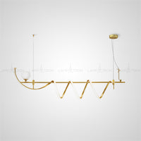 COURT Linear Chandelier by Lampadom - scale reference