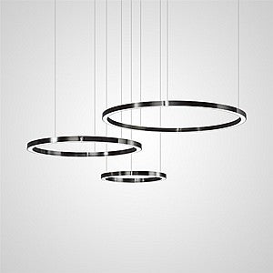 CRUISE BLACK Ring Chandelier by Lampadom