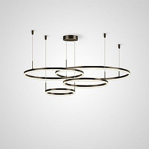 CRUISE BLACK LUX Ring Chandelier by Lampadom