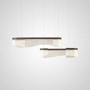 DANELIUS DUO Linear Chandelier by Lampadom